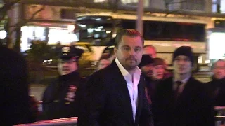 Leonardo DiCaprio arriving at "Revenant"premiere