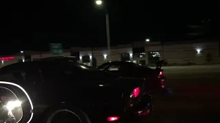 2 Single turbo FD RX7’s doing a highway pull.