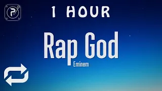 [1 HOUR 🕐 ] Eminem - Rap God (Lyrics)