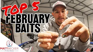 BASS FISHING in FEBRUARY - TOP 5 BAITS (Cold-Water Baits)