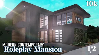Roblox | Bloxburg: 10k Modern Contemporary Roleplay Mansion (EXTERIOR) - 1/2