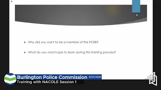 Burlington Police Commission - NACOLE Training Session 1