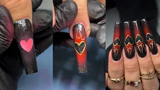 AIRBRUSH NAIL DESIGN | VALENTINE’S DAY INSPO | STEP BY STEP