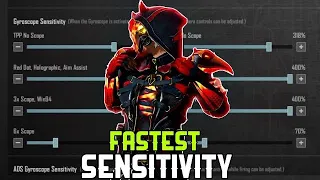 NEW UPDATE 2.8.0 🔥 BEST SENSITIVITY CODE + CONTROL SETTINGS PUBG MOBILE/BGMI | BEST 5 FINGER IPHONE