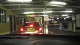 "The car's disappeared" car park in London (double spiral) + lift