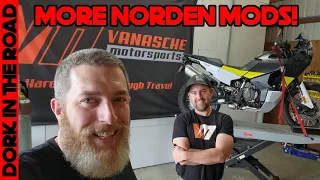 New Husqvarna Norden 901 Mods: Risers, GPS Mount, Footpegs, Brake Pedal from Vanasche Motorsports