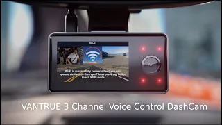 Vantrue Element 3 (E3) 3 Channel  Voice-controlled  Dashcam with WiFi & GPS Built-in