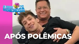 Após polêmicas, João Guilherme prestigia show do pai e Leonardo diz ter filho favorito