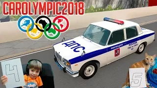 Соревнования Машин - КарОлимпиада 2018! Аварии, прыжки, сальто на машинах в BeamNG Drive! CarOlympic