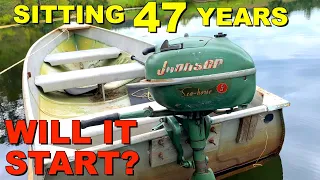 1952 Johnson Outboard sitting 47 years. Will it start? Part 1