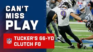 The Bronze KneeCap! Justin Tucker Hits NFL Record 66-Yd FG for the WIN