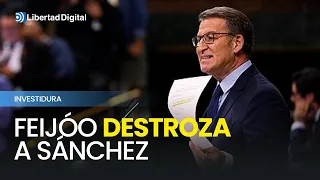 La intervención completa de Feijóo destrozando a Sánchez en su investidura