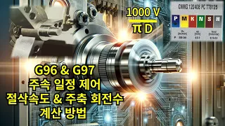 CNC lathe G96 G97 cutting speed constant control cutting speed rotation calculation method (FANUC)