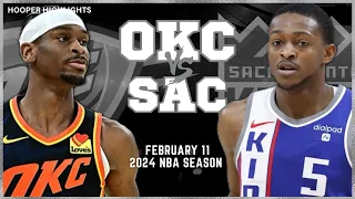 Oklahoma City Thunder vs Sacramento Kings Full Game Highlights | Feb 11 | 2024 NBA Season