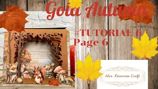 Gold Autumn - Alchemy of art  #tutorial 6, page 6 #scrapbooking #minialbum #handmade pop up