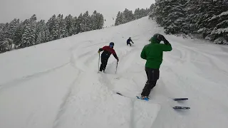 Skiing Powder First Run on Kehr's Chair at Stevens Pass - Top to Bottom Tuesday #1, 12-10-2022