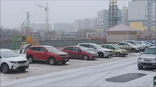 Сильный Снегопад в Тамбове днем 19 ноября 2021!