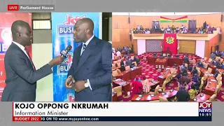 Kojo Oppong Nkrumah on Budget Presentation - Joy News (17-11-21)