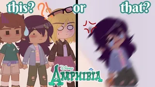 This or that?//meme//ft. future Sashannarcy 💖💙💚//Amphibia🐸//gacha club// description ⬇️