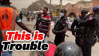 Police at work in The Gambia