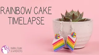 Rainbow Cake Earrings Timelapse
