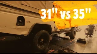 31" vs 35" WHEEL RESULTS ON THE DYNO? - NSRI 4x4 Dyno Day with Pugly the Landy