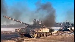 #Russian invasion of #Ukraine ! Entire Russian tank column destroyed by Javelin Missile