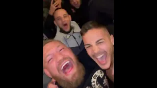 Conor McGregor chilling with fans