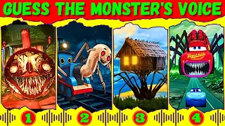 Guess Monster Voice Choo Choo Charles, Spider Thomas, Spider House, McQueen Eater Coffin Dance