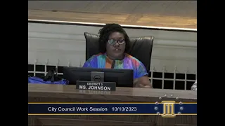 MONTGOMERY CITY COUNCIL WORK SESSION (10/10/23)