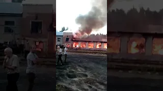 Возгорание на территории РЖД г.Рошаль.