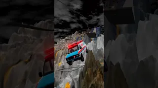 Ambulance service driver fall crash Vs lava #beamngdrive #truck #india #fire #lava #shorts #gaming