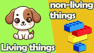 English test for kids: Living or non-living things vocabulary