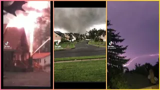 Scary weather, storm, tornado, lightning tiktok compilation №3