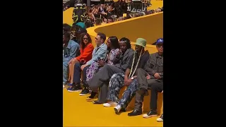 Naomi Campbell at Louis Vuitton men’s show next to Kendrick Lamar, who performed @runner1028