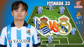 REAL SOCIEDAD VS MADRID | REAL SOCIEDAD POTENTIAL STARTING LINEUP LA LIGA 2024 JORNADA 33