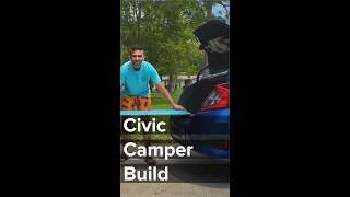 Honda Civic Sedan Camper  Bed Build #Shorts