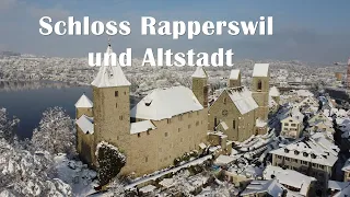 Drohnenflug Schloss Rapperswil & Altstadt - Drone flight Rapperswil Castle & Old Town