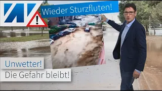 Heftige Bilder: Wieder Sturzfluten! Sintflut in Berlin! Es ist noch nicht vorbei: neue Unwetter!