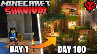 I Survived in Middle of the DARKEST Cave in Minecraft Survival (Hindi)