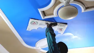 letest spray ceiling design - Painting Tech