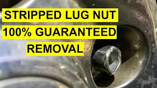 How To Remove A VERY Stripped Lug Nut - When All Tools Failed - Guaranteed