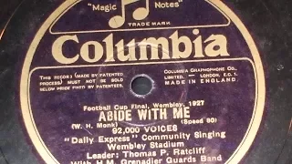 The F A Cup final 1927 "abide with Me" 92,000 voices Live recording from