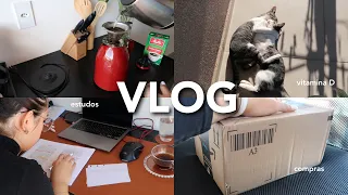 VLOG | um dia comigo, trabalho da faculdade, mercado e +