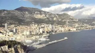 chopper taking-off at the Monaco heliport