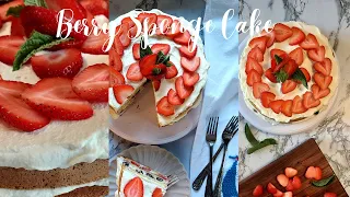 Berry Sponge Cake Recipe, Light and Easy Summer Dessert