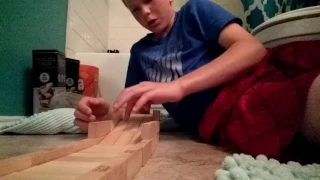 Building a bowling alley out of Jenga blocks and marbles