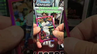 ⚾️ 2 Packs of 2023 Topps Chrome Baseball from a Mega Box #/d Parallel #sportscards #topps #chrome