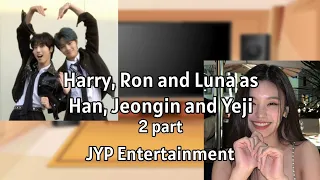 Characters Harry Potter react to Harry, Ron and Luna as Han, Jeongin and Yeji 2/3(AU DESCRIPTION!)