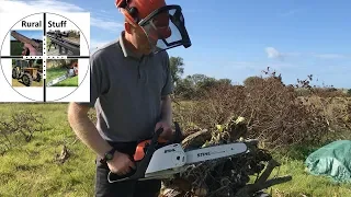 Stihl MS211C Chainsaw first time using
